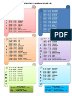 Roster Mata Pelajaran Kelas 3D