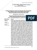 Jurnal Rekam Medis (Medical Record Journal) : e-ISSN 2776-6314 Volume 01, Nomor 03 Tahun 2021