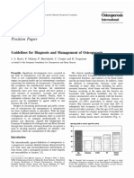 Guidelines For Diagnosis and Management of Osteoporosis