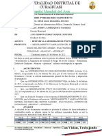 Informe #020 - 2022 Respuesta A Memorandum N°0175-2022-Mdc-Gm