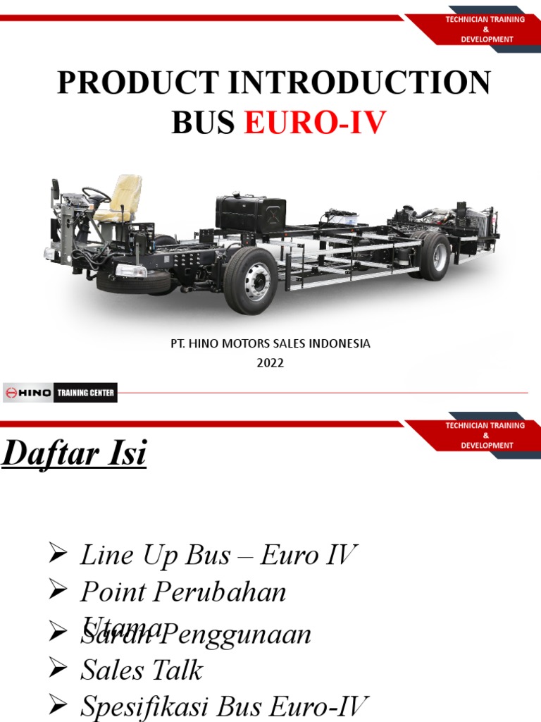 Pengenalan Bus Euro-IV Hino | PDF | Teknologi & Rekayasa