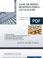 Ease of Doing Business Index Analysis: India's Significant Improvements