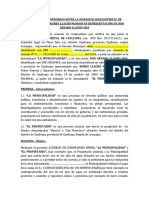 Acuerdo de Compromiso Entre La Municipalidad Distrital de Caylloma y Don Ruben Llacho Mamani en Representación de Don Genaro Llacho Sisa