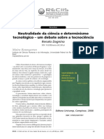 Neutralidade da ciência e determinismo tecnológico