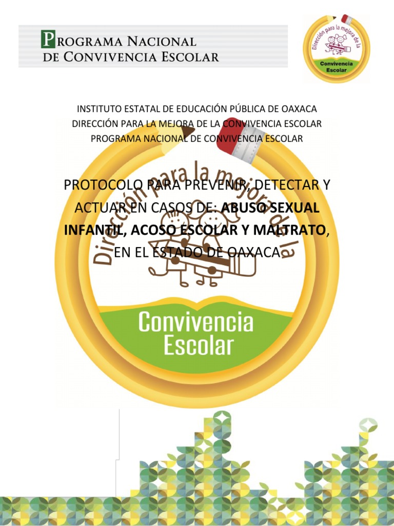 Protocolo de Prevención Escolar en Oaxaca | PDF | Abuso infantil | Las ...