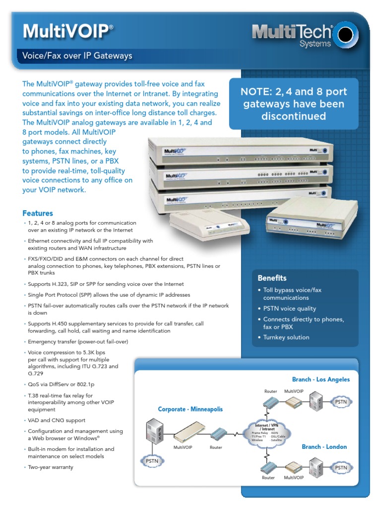 Multivoip: Gateways Have Been Discontinued | PDF | Computer Network ...