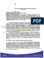 Edital PR SRP #035-2022 Aquisição de Móveis