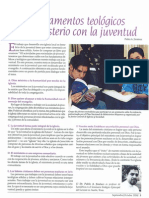 Fundamentos teológicos del ministerio con la juventud