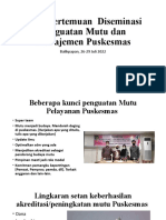 Hasil Pertemuan Diseminasi Penguatan Mutu Dan Manajemen PKM