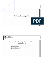 Taller de Investigación: Posgrado Doctorado en Educación