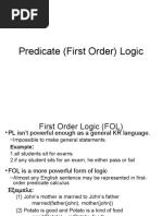 Predicate (First Order) Logic