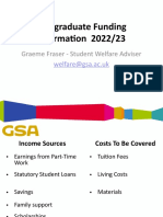 Postgraduate Funding Information 2022/23: Graeme Fraser - Student Welfare Adviser