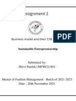 Assignment 2: Sustainable Entrepreneurship