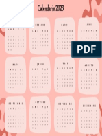 Calendario Anual para Imprimir para Aula de Clases 2022 Ilustraciones 3D Colorido