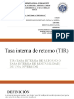 Tasa Interna de Retorno