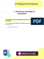 Modelo de Propuesta de Proyecto