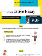 Narrative Essay: Academic and Scientific Writing