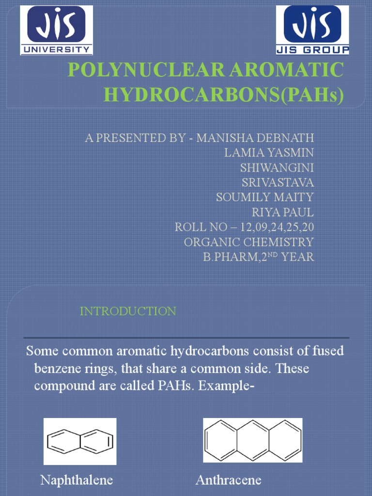 Overview of Polynuclear Aromatic Hydrocarbons | PDF | Polycyclic ...
