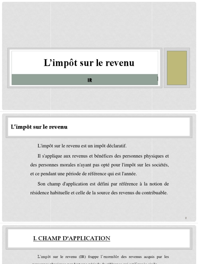 Guide complet sur l'impôt sur le revenu au Maroc | PDF | Impôt sur le ...