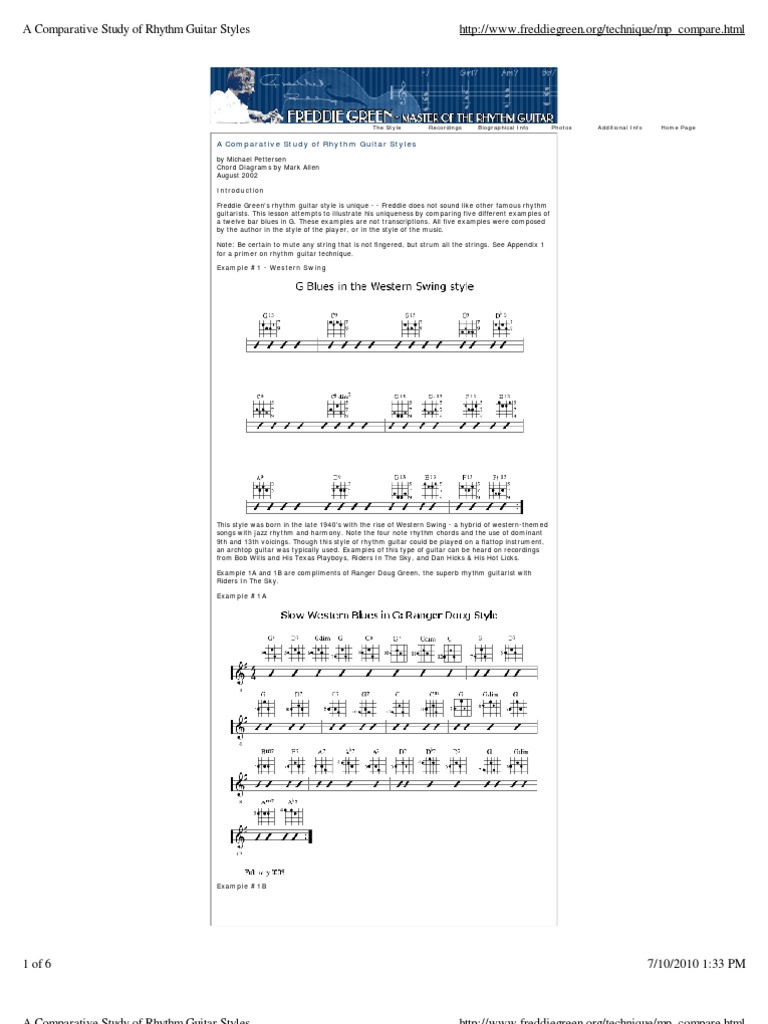 A Comparative Study of Rhyt... | PDF | Guitars | String Instruments