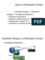 Population Biology in A Restoration Context: - Objectives