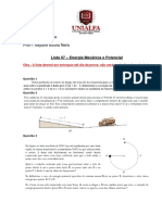 Lista 7-Energia Mecânica e Potencial