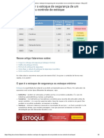 Como calcular estoque segurança