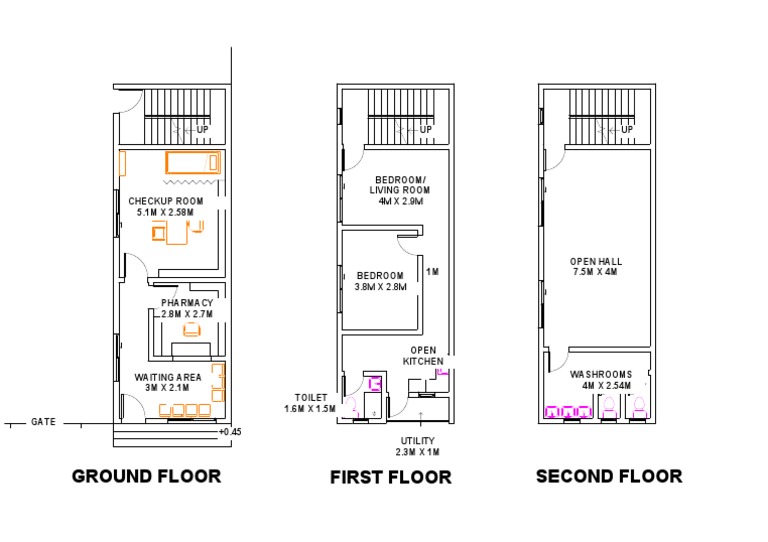 Ground Floor First Floor Second Floor: UP UP UP | PDF