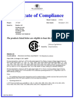 Certificate of Compliance: The Products Listed Below Are Eligible To Bear The CSA Mark Shown