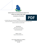 Actividades Lúdicas para el desarrollo de la Competencia Desarrollo Personal y Espiritual en el grado de Pre-Primario