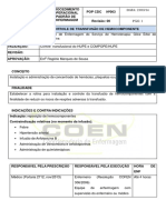 Procedimento para instalação e controle de transfusão de hemocomponentes