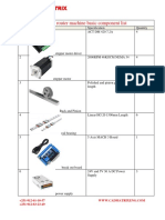 CNC Router Machine Basic Component List