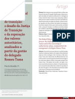 A Polícia Federal e os desafios da Justiça de Transição