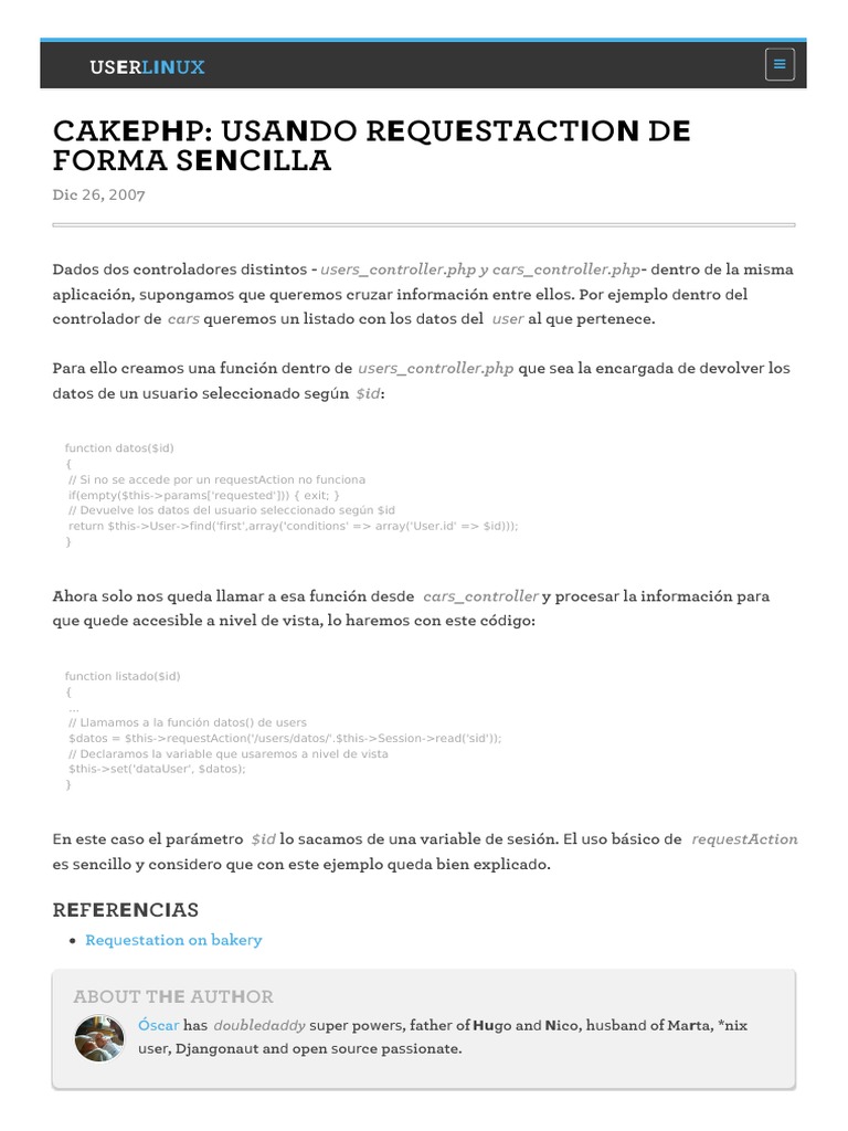 Integración de Controladores en CakePHP | PDF