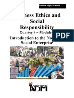 Business Ethics and Social Responsibility: Introduction To The Notion of Social Enterprise