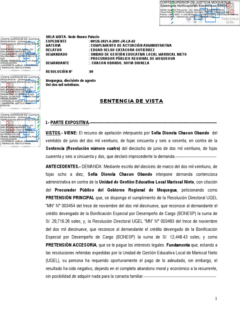 Res 2021001260140013000095930 | PDF | Caso de ley | Sentencia (ley)