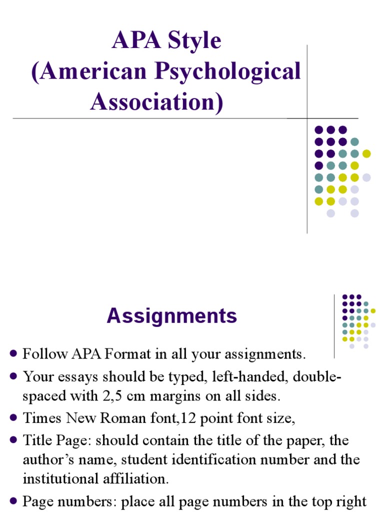 APA Style (American Psychological Association) | PDF | Noun | Apa Style