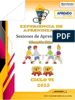 EXPERIENCIA de APRENDIZAJE #05 Educación Física 1º y 2º Secundaria Del 08 de Agosto Al 02 de Setiembre 2022