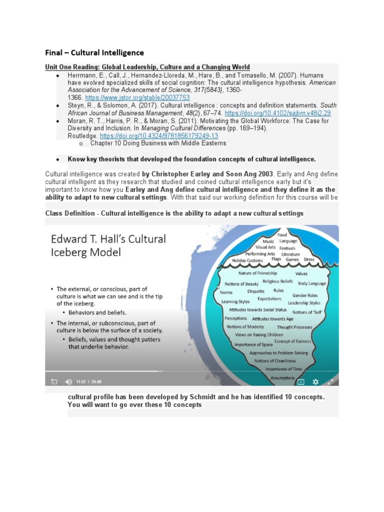 Understanding Cultural Intelligence in Business | PDF | Intelligence ...