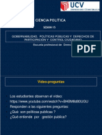 SESION 15. - Gobernabilidad, Politicas Publicas, Derecho de Participacion y Control Ciudadano