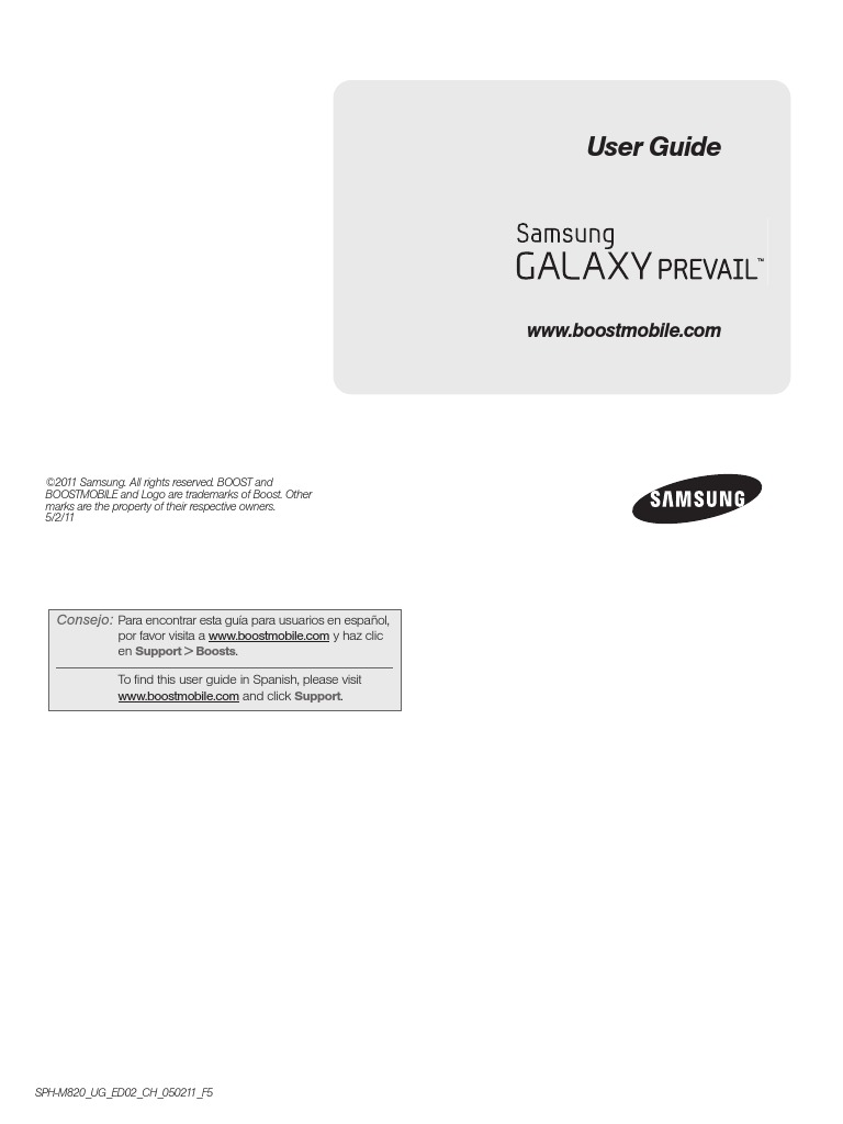 Boost Mobile Samsung Galaxy Prevail Manual | Battery Charger | Icon  (Computing)