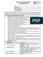 Manual de organización y funciones Jefe Finanzas