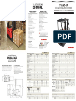 Raymond 4000 Stand Up Counterbalanced Truck Spec Sheet SIFB10040314