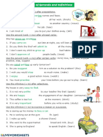 Use of Gerunds and Infinitives