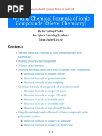 Writing Chemical Formula of Ionic Compounds O Level Chemistry