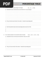 Chemsheets GCSE 1096 (Percentage Yield)