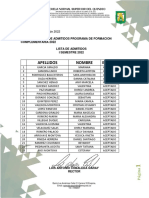 Lista de Admitidos I 2022 Normalista