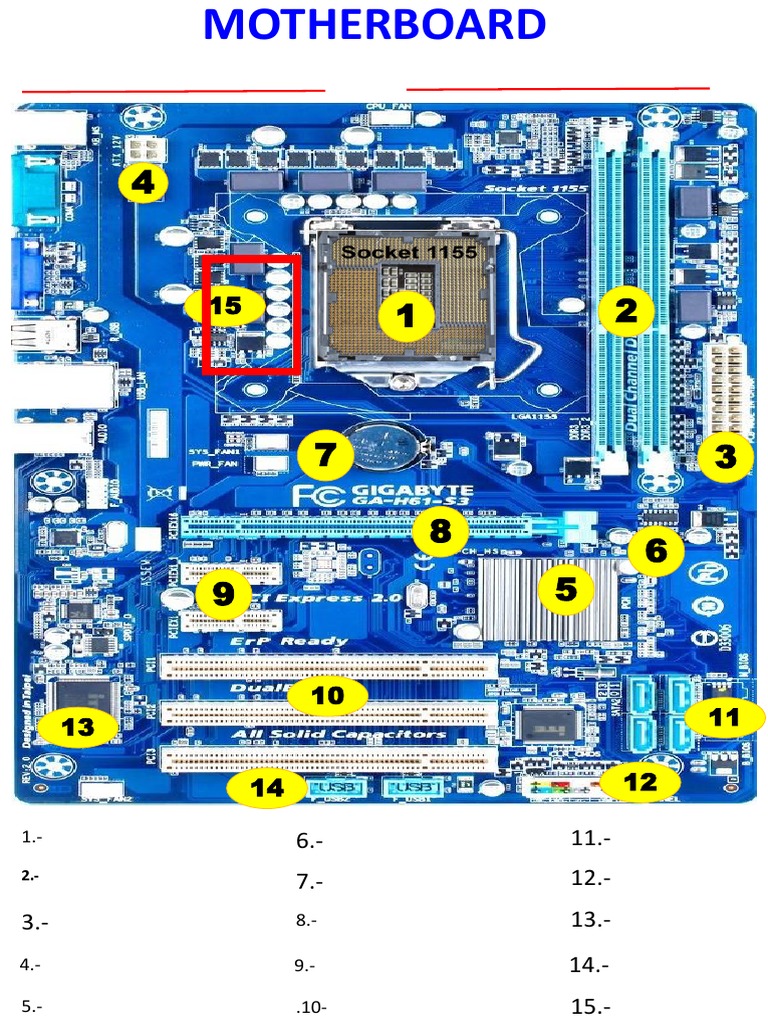 004 Partes de La Motherboard | PDF | USB | Hardware de la computadora