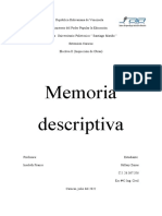 Memoria Descriptiva Hillary Zayas Sede Caracas Ing Civil