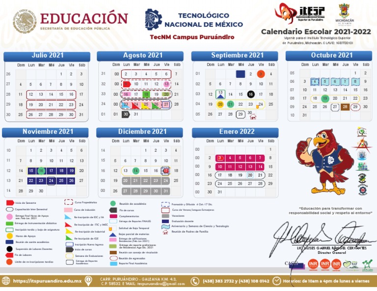 Calendario Escolar TecNM Campus Puruandiro PDF